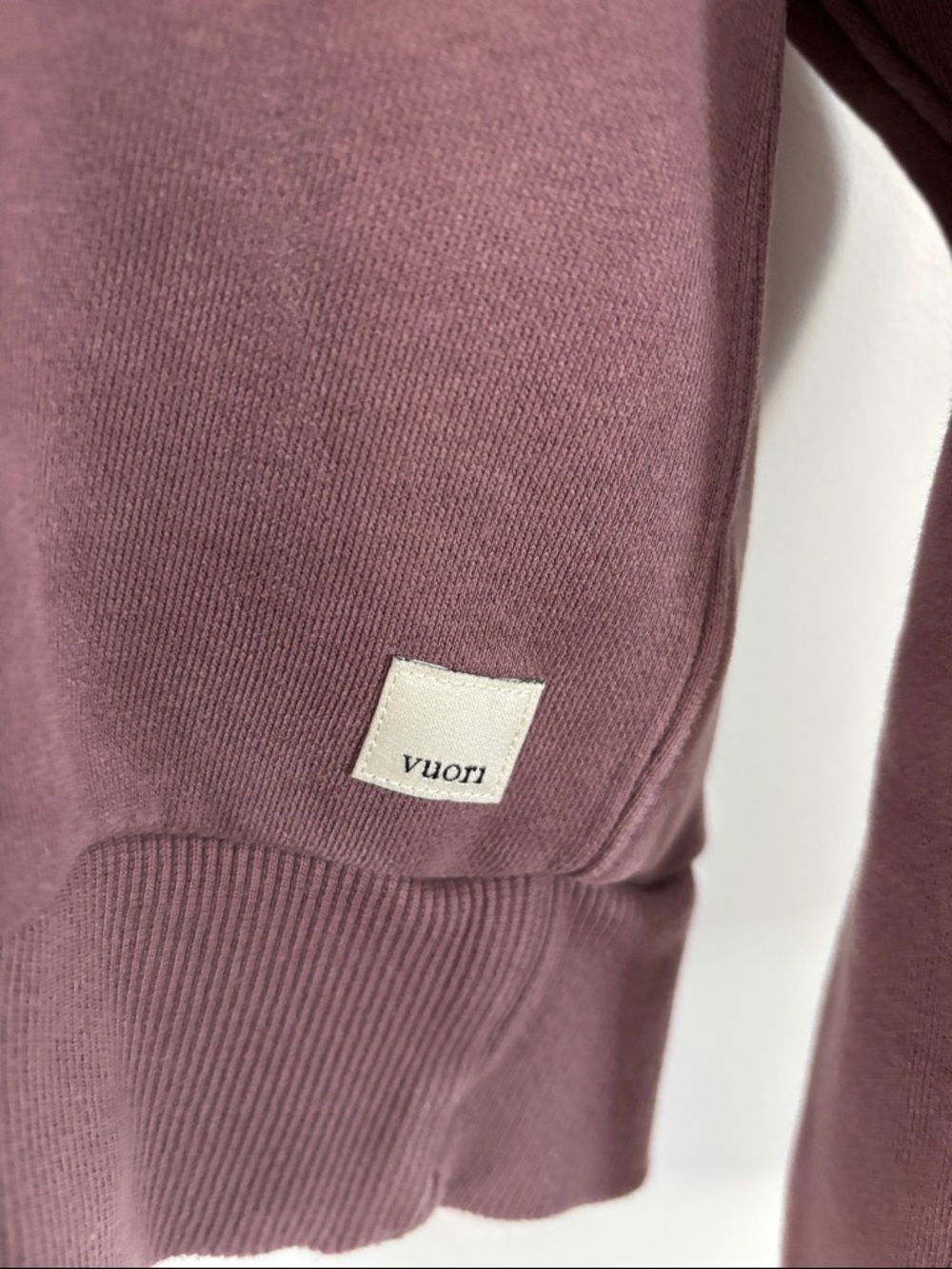 Vuori Women's Restore Half-Zip Pullover Sweatshirt - Mauve - Picture 3 of 4